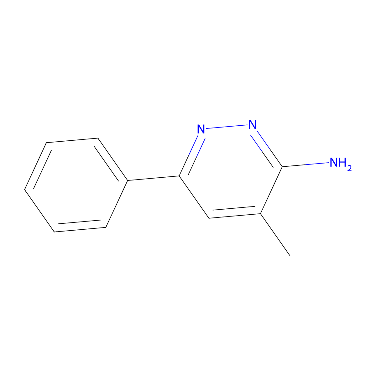 3-Amino-4-methyl-6-phenylpyridazine molecular structure, CAS 81819-90-1