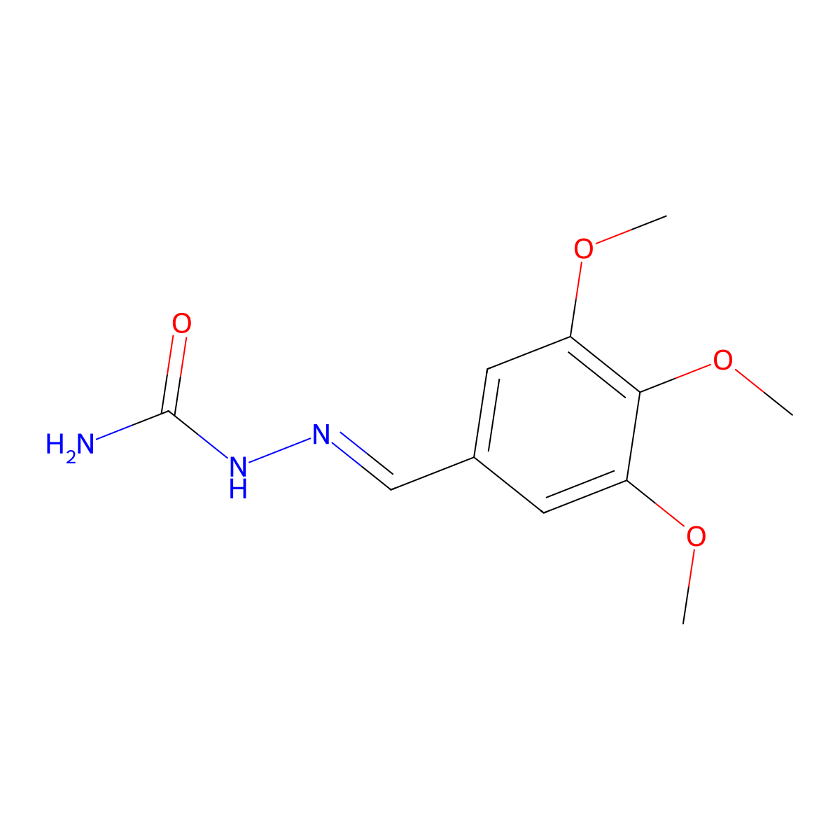[(3,4,5-Trimethoxyphenyl)methylideneamino]urea molecular structure, CAS 81824-93-3