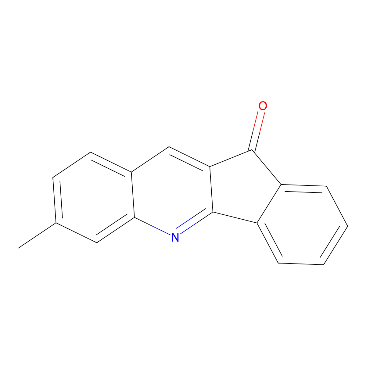 7-methyl-11H-indeno[1,2-b]quinolin-11-one molecular structure, CAS 81828-96-8