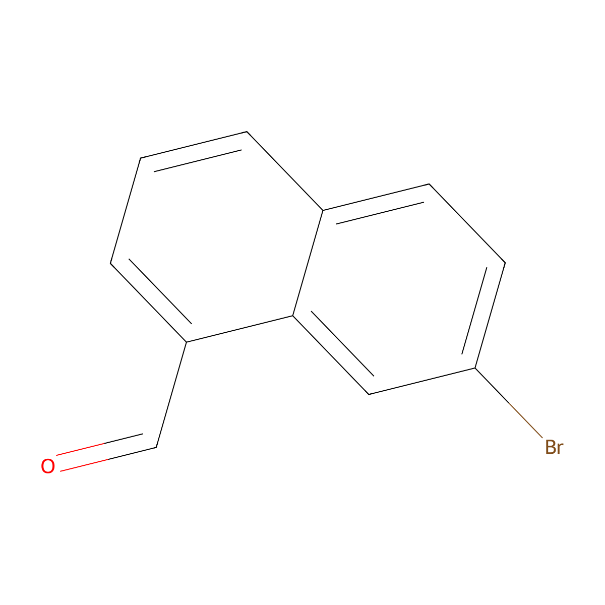 7-Bromonaphthalene-1-carbaldehyde molecular structure, CAS 81830-59-3