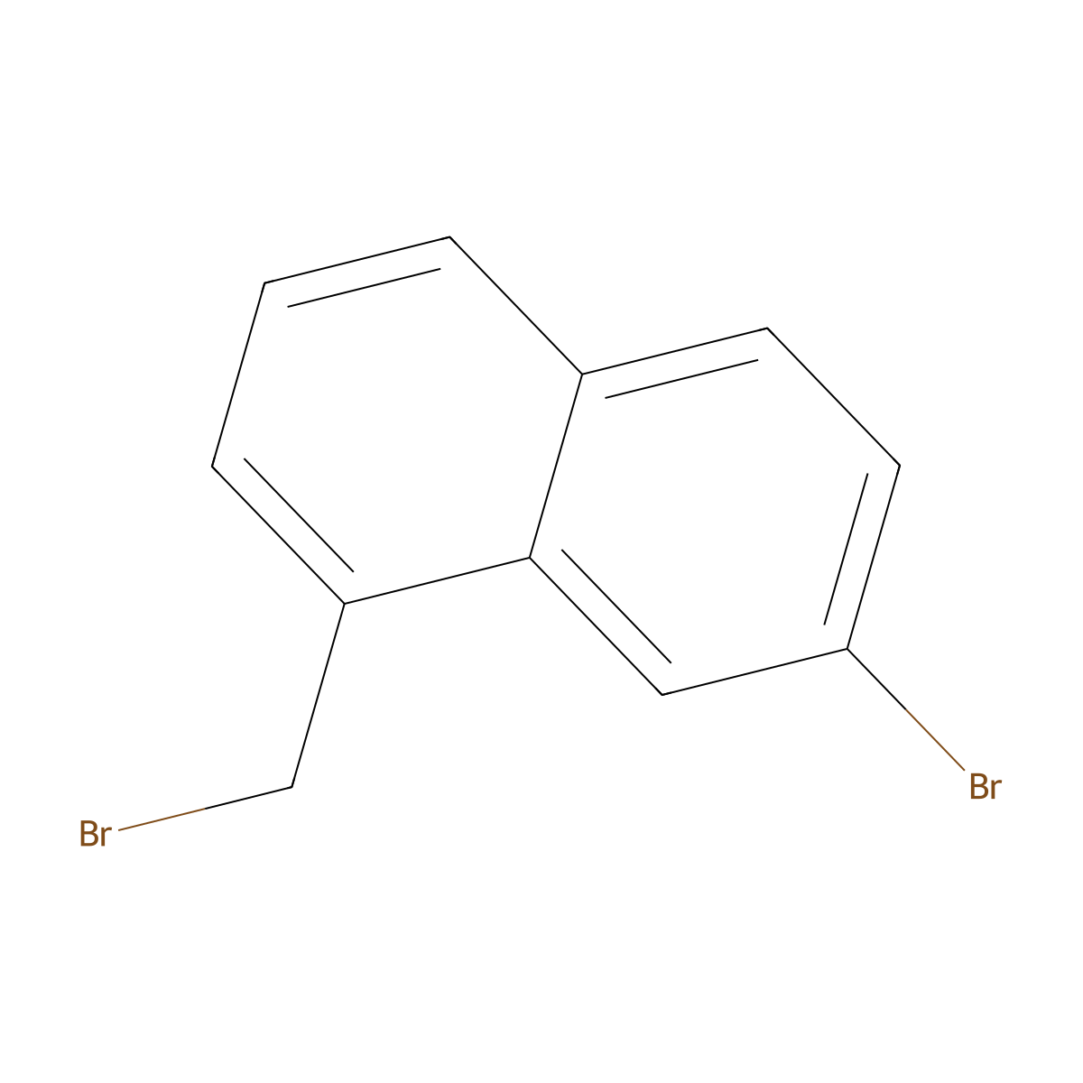 7-Bromo-1-(bromomethyl)naphthalene molecular structure, CAS 81830-68-4