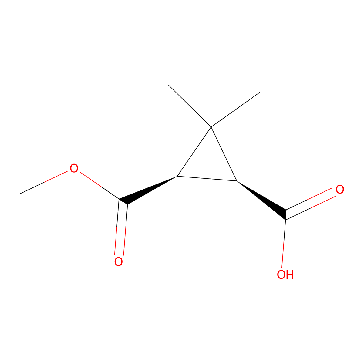 rac-(1R,3S)-3-(methoxycarbonyl)-2,2-dimethylcyclopropane-1-carboxylic acid molecular structure, CAS 81831-72-3