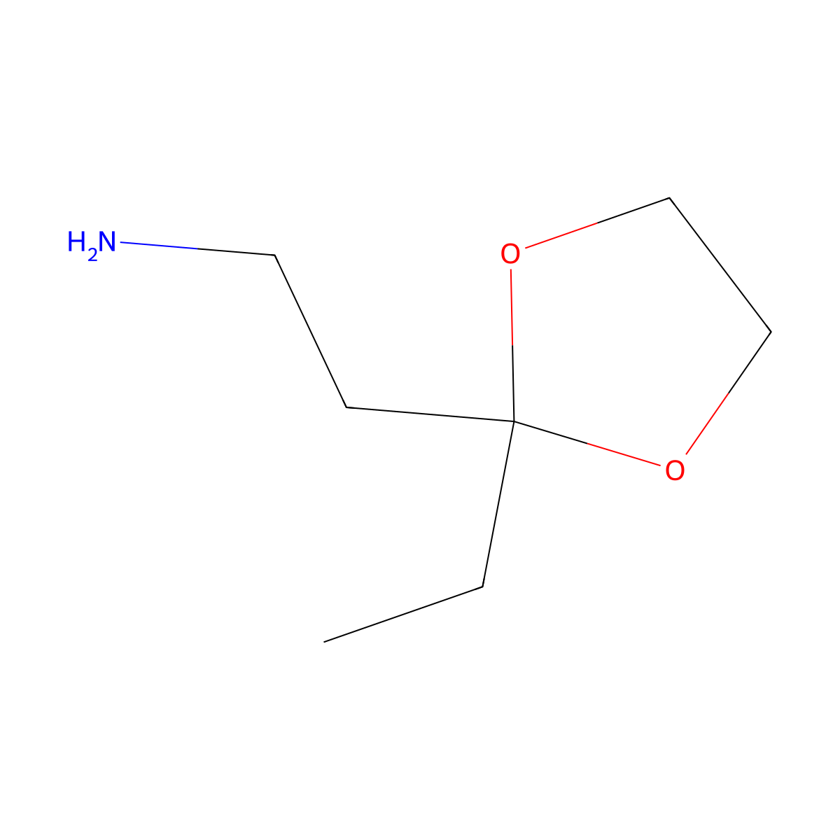 2-(2-Ethyl-[1,3]dioxolan-2-YL)-ethylamine molecular structure, CAS 81835-66-7