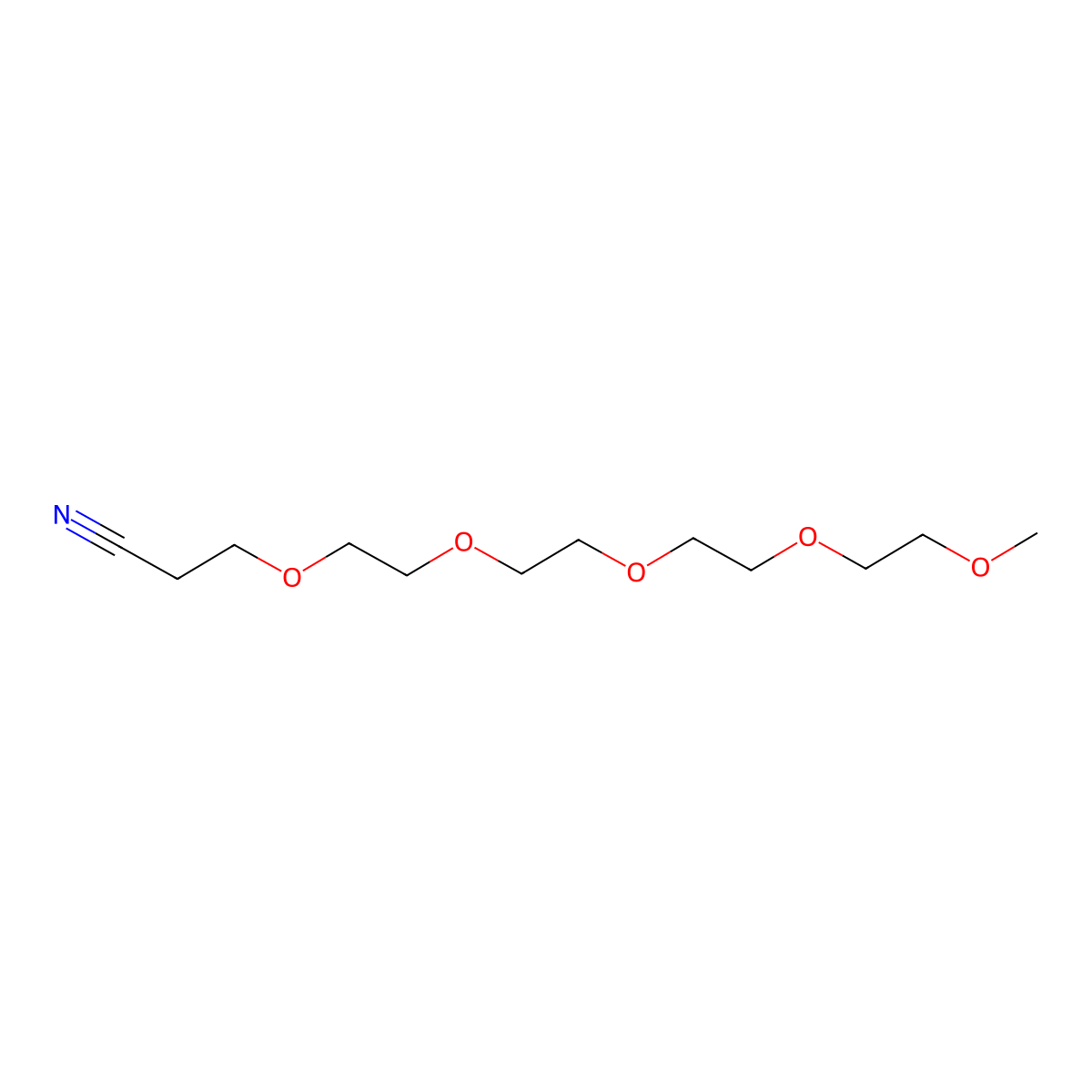 m-PEG5-nitrile molecular structure, CAS 81836-41-1