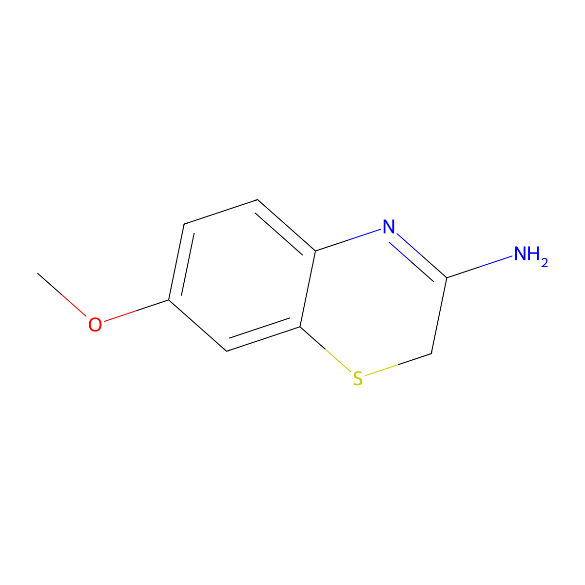 7-methoxy-2H-1,4-benzothiazin-3-amine molecular structure, CAS 81836-65-9