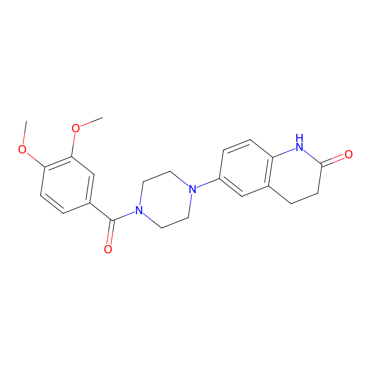 Vesnarinone molecular structure, CAS 81840-15-5