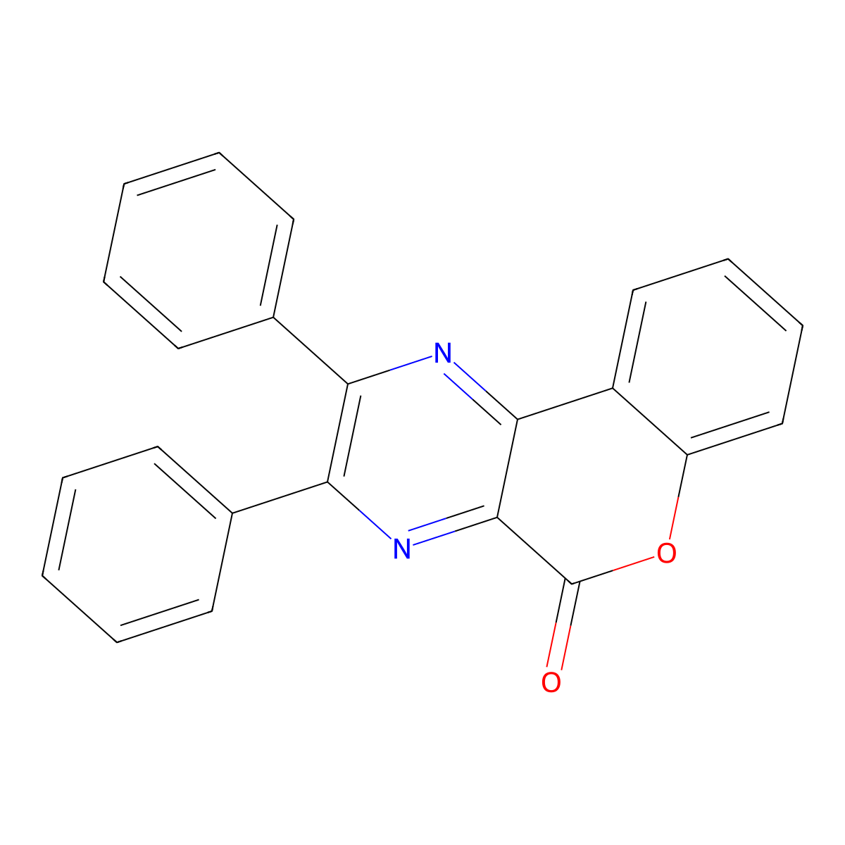 2,3-Diphenylchromeno[3,4-b]pyrazin-5-one molecular structure, CAS 81840-87-1