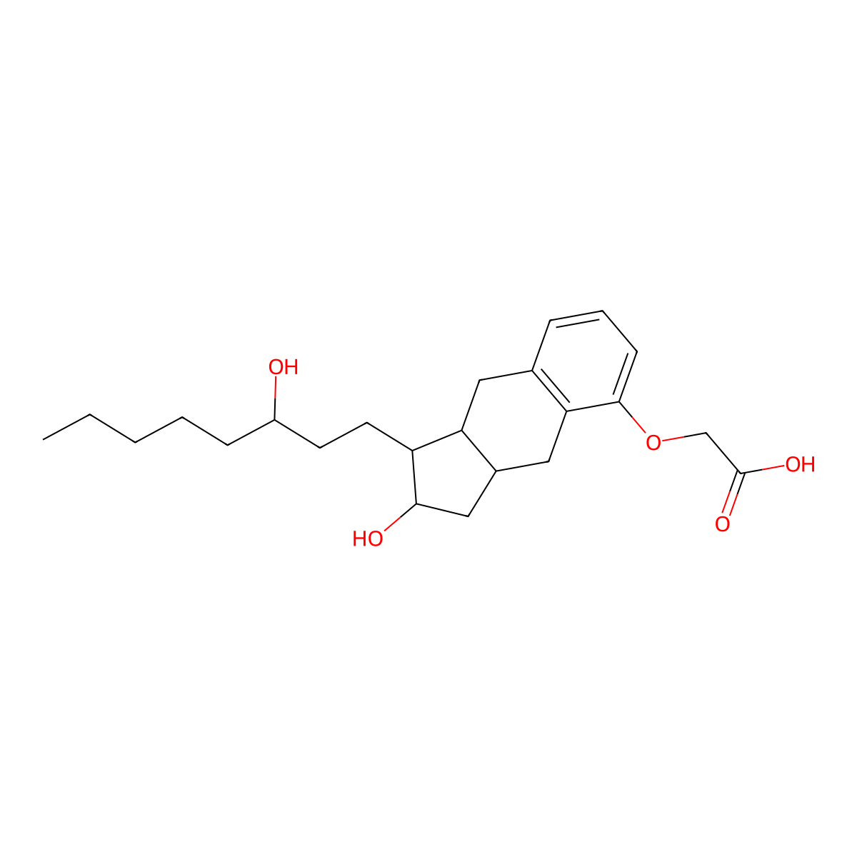 Treprostinil molecular structure, CAS 81846-19-7