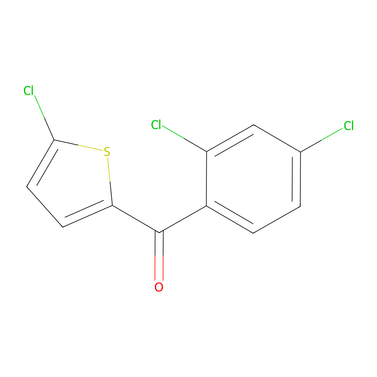 (5-Chlorothiophen-2-yl)-(2,4-dichlorophenyl)methanone molecular structure, CAS 81853-96-5