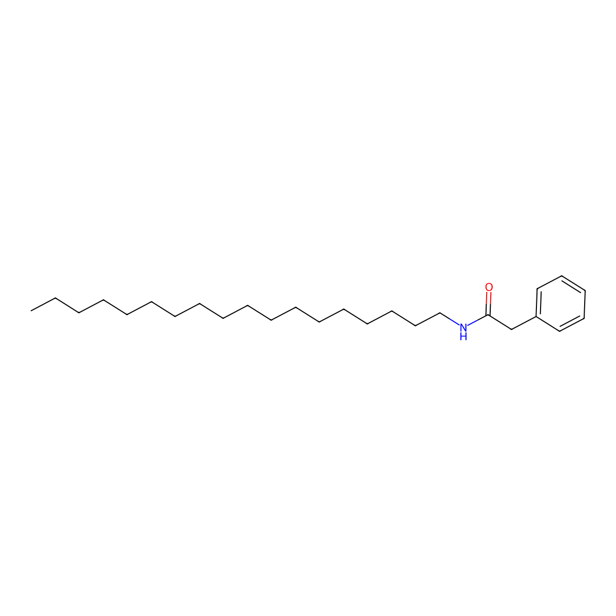 N-Octadecyl-2-phenylacetamide molecular structure, CAS 81855-50-7