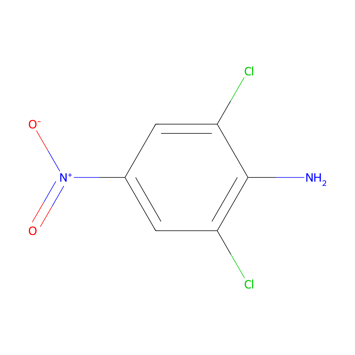 2,6-Dichloro-4-nitroaniline molecular structure, CAS 81859-29-2