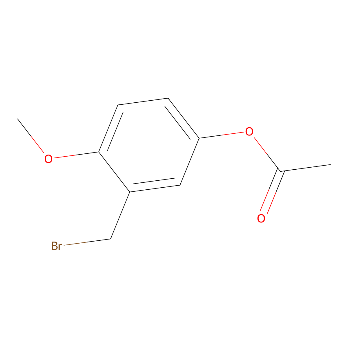 3-(Bromomethyl)-4-methoxyphenyl acetate molecular structure, CAS 81860-94-8