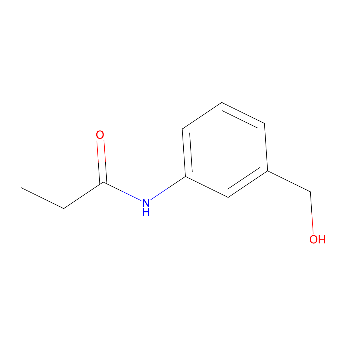 N-[3-(hydroxymethyl)phenyl]propanamide molecular structure, CAS 81863-39-0