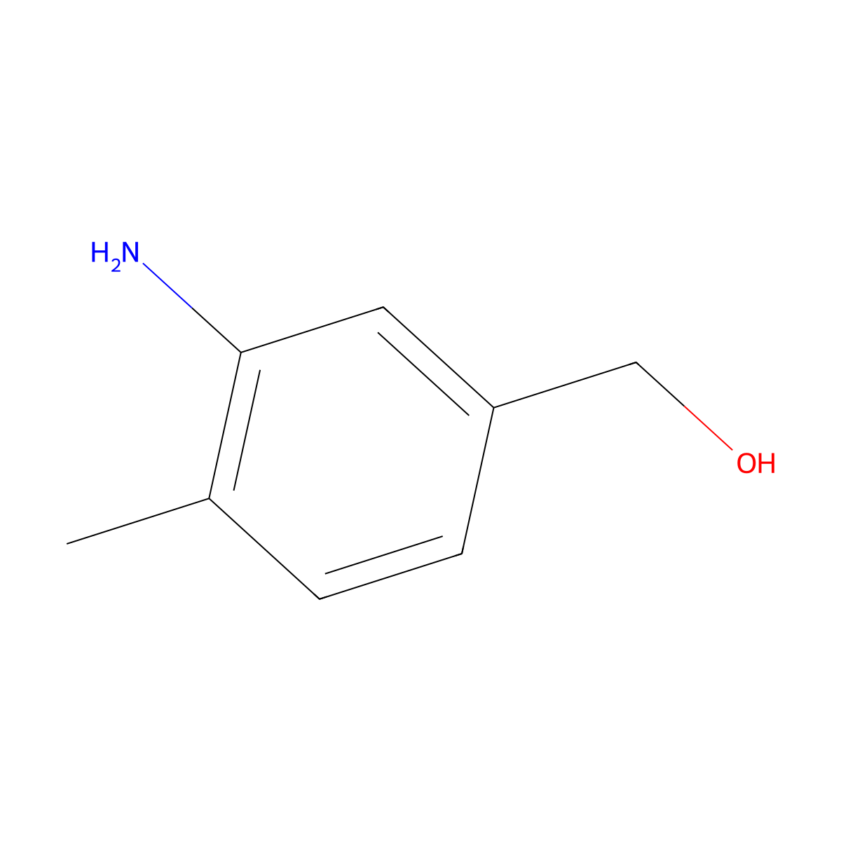 (3-Amino-4-methylphenyl)methanol molecular structure, CAS 81863-45-8