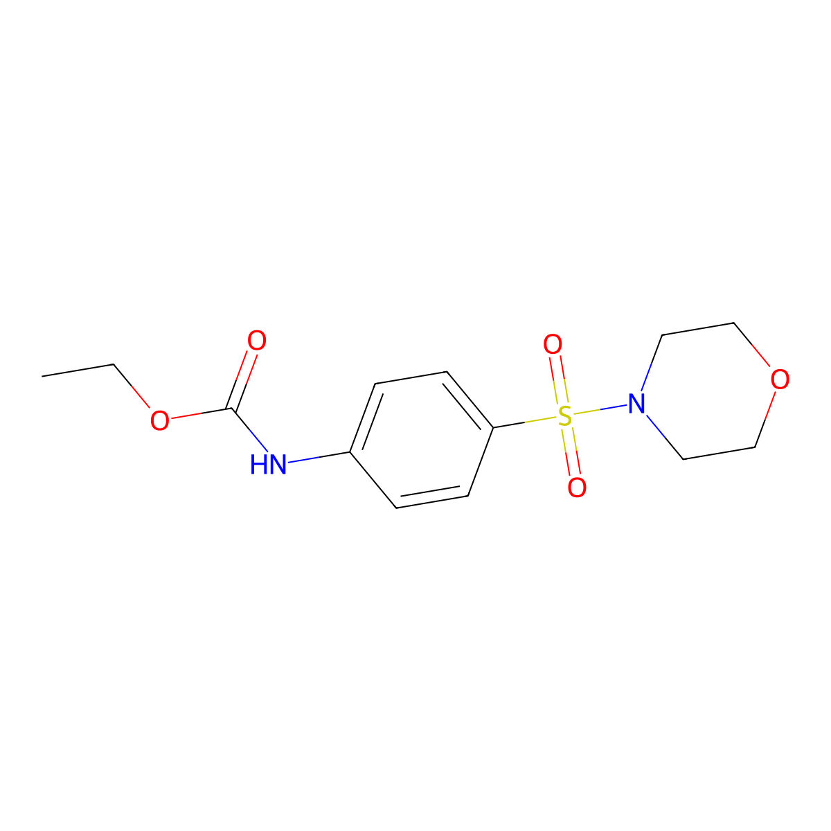 Carbamic acid, (4-(4-morpholinylsulfonyl)phenyl)-, ethyl ester molecular structure, CAS 81865-17-0