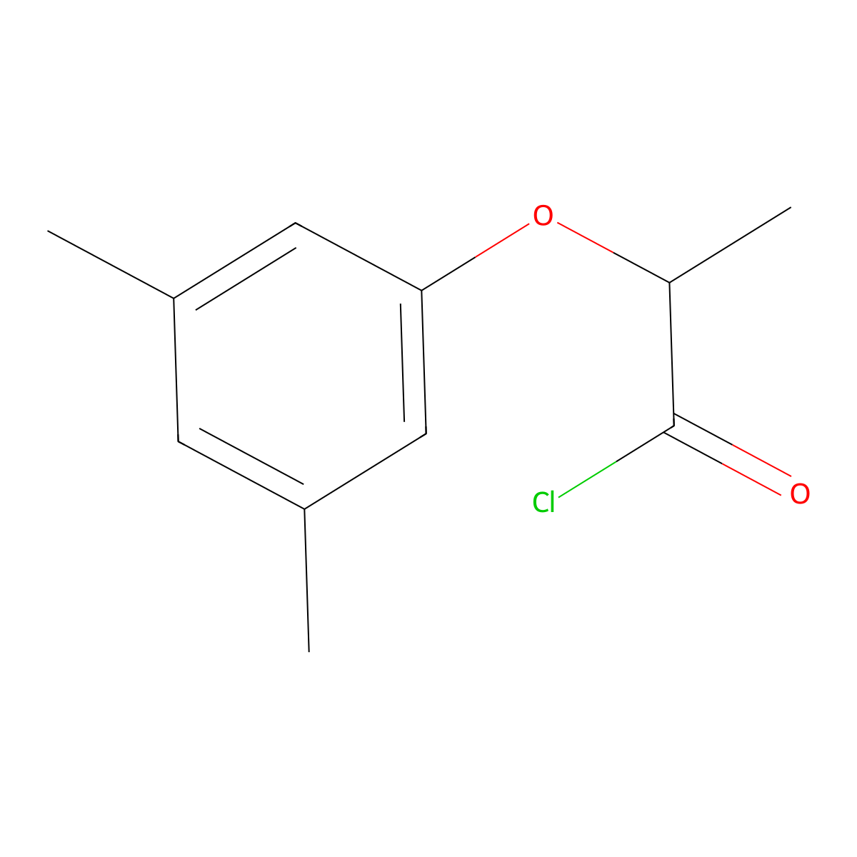 2-(3,5-Dimethylphenoxy)propanoyl chloride molecular structure, CAS 81866-01-5
