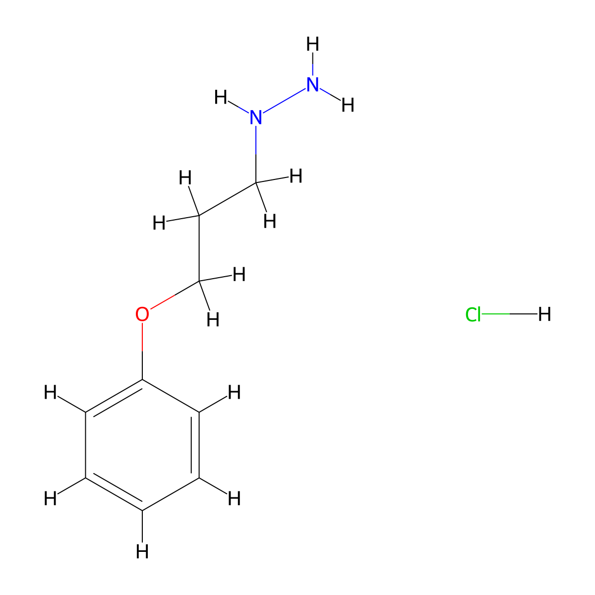 (3-Phenoxypropyl)hydrazine hydrochloride molecular structure, CAS 81866-67-3