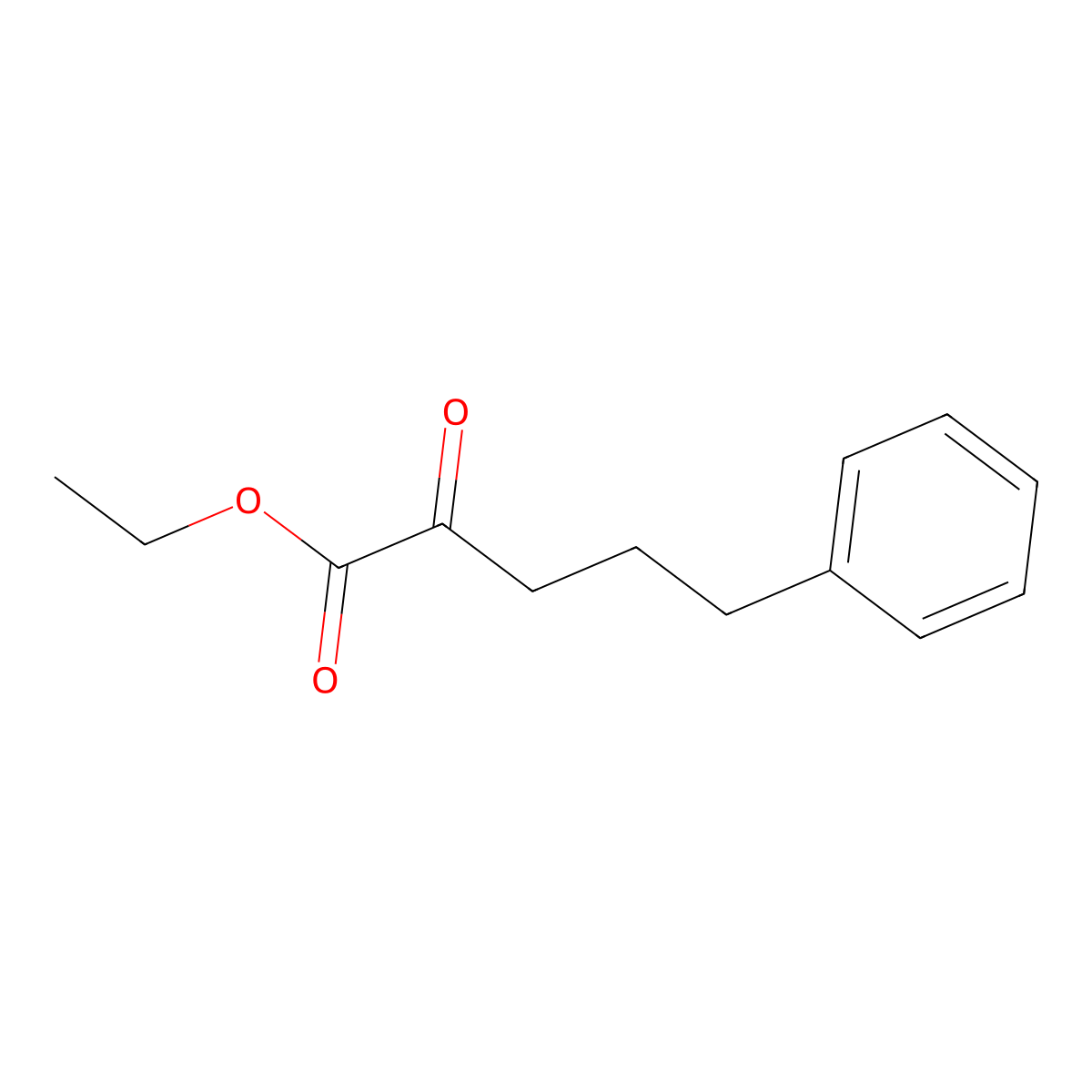 Ethyl 2-oxo-5-phenylpentanoate molecular structure, CAS 81867-09-6