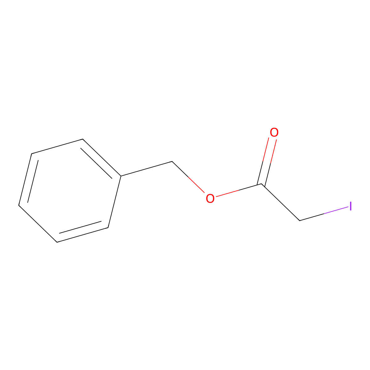 Benzyl iodoacetate molecular structure, CAS 81867-37-0