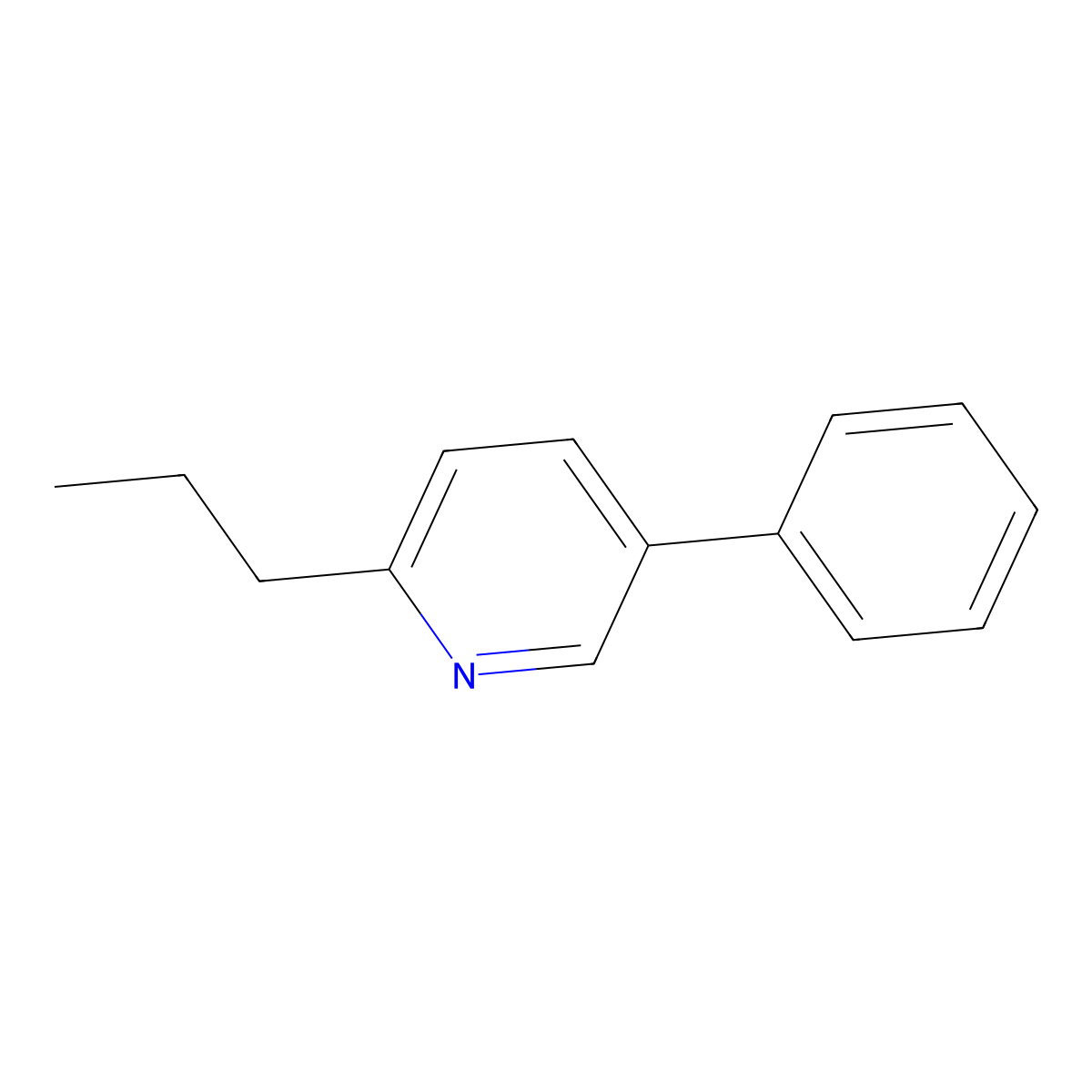 5-Phenyl-2-propylpyridine molecular structure, CAS 81879-87-0