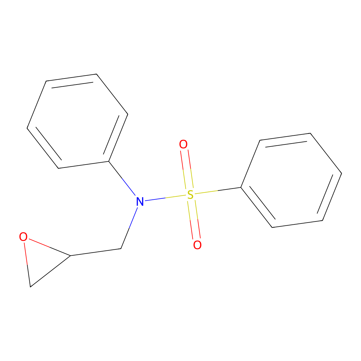 Benzenesulfonamide, N-(2-oxiranylmethyl)-N-phenyl- molecular structure, CAS 81879-95-0