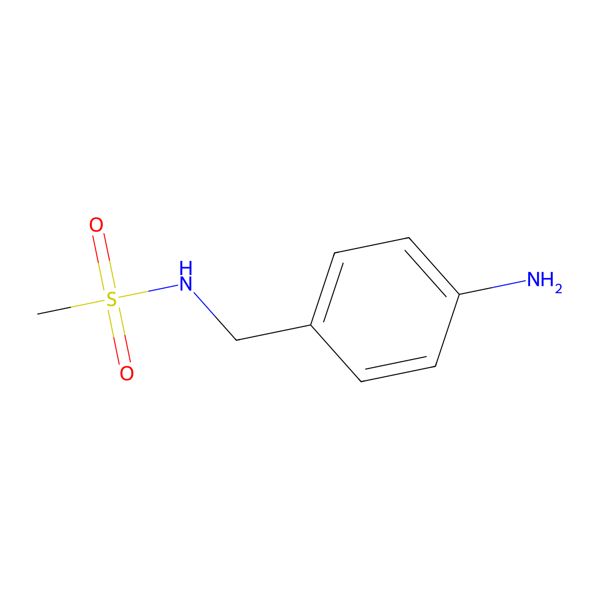N-[(4-aminophenyl)methyl]methanesulfonamide molecular structure, CAS 81880-95-7