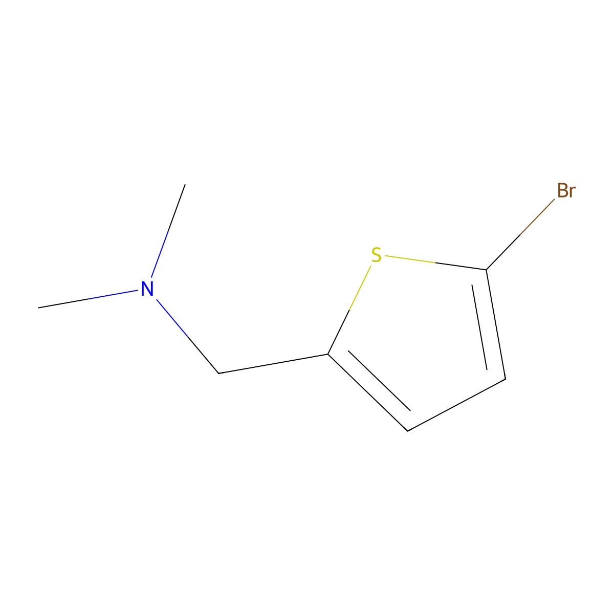 [(5-Bromothiophen-2-yl)methyl]dimethylamine molecular structure, CAS 81882-03-3