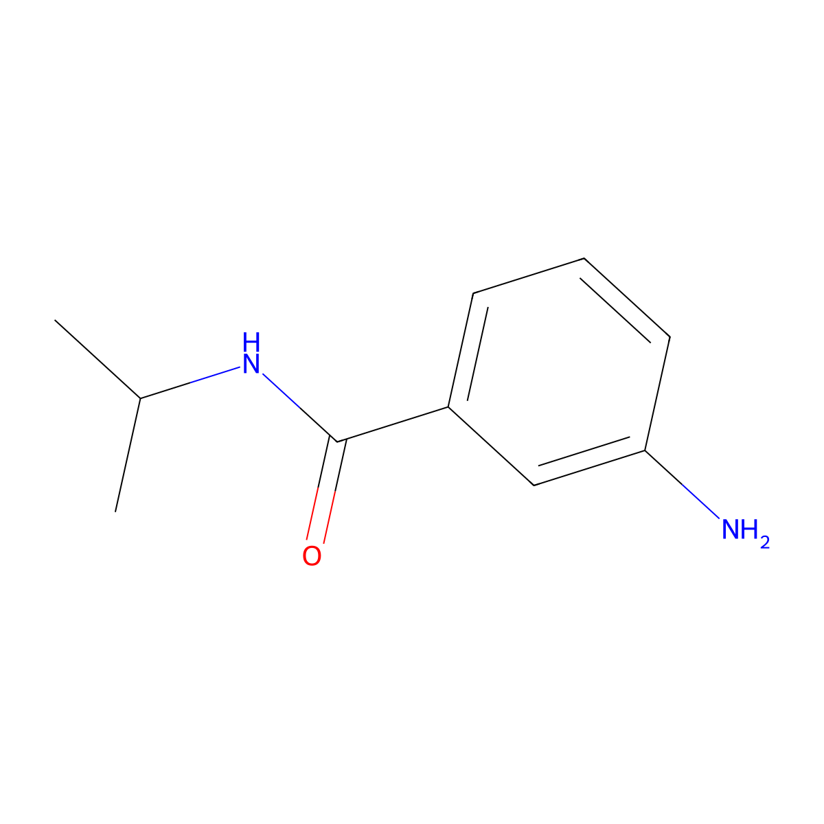 3-amino-N-(isopropyl)benzamide molecular structure, CAS 81882-62-4