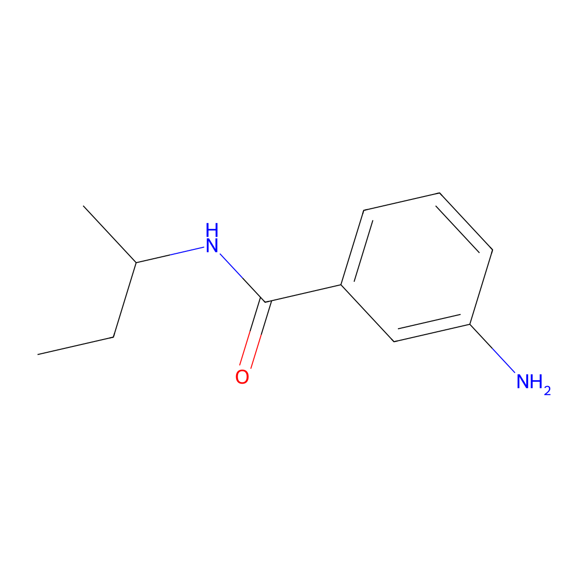 3-Amino-N-(sec-butyl)benzamide molecular structure, CAS 81882-63-5