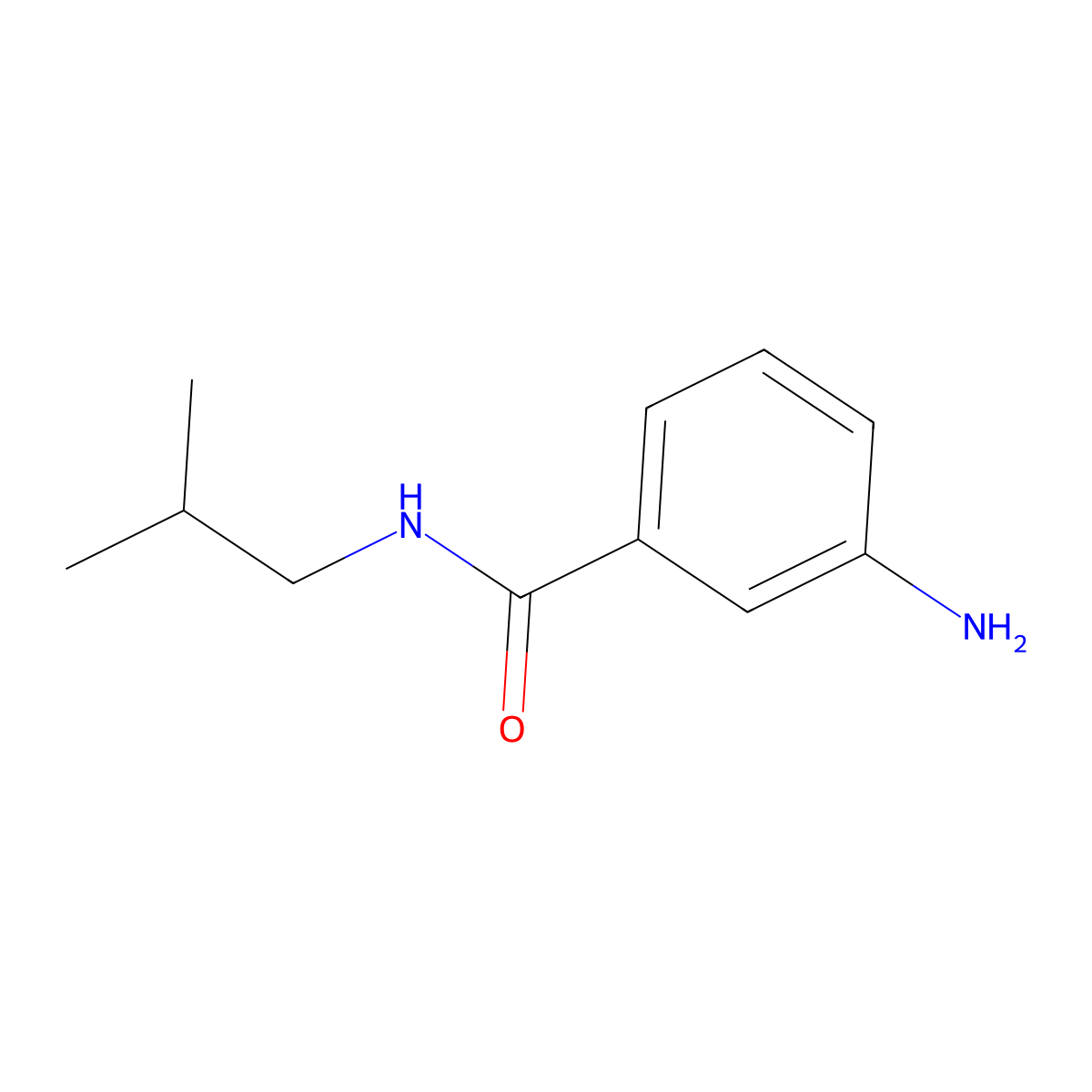 3-amino-N-isobutylbenzamide molecular structure, CAS 81882-64-6