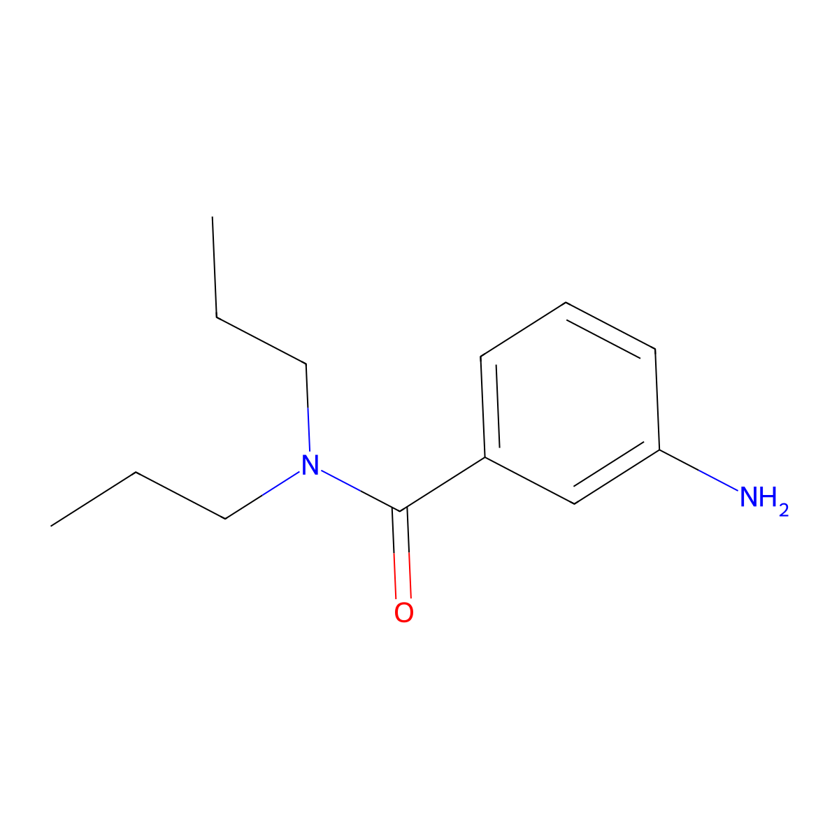 3-amino-N,N-dipropylbenzamide molecular structure, CAS 81882-73-7