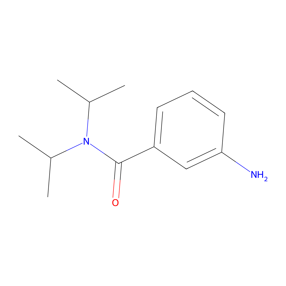 3-Amino-N,N-diisopropylbenzamide molecular structure, CAS 81882-74-8