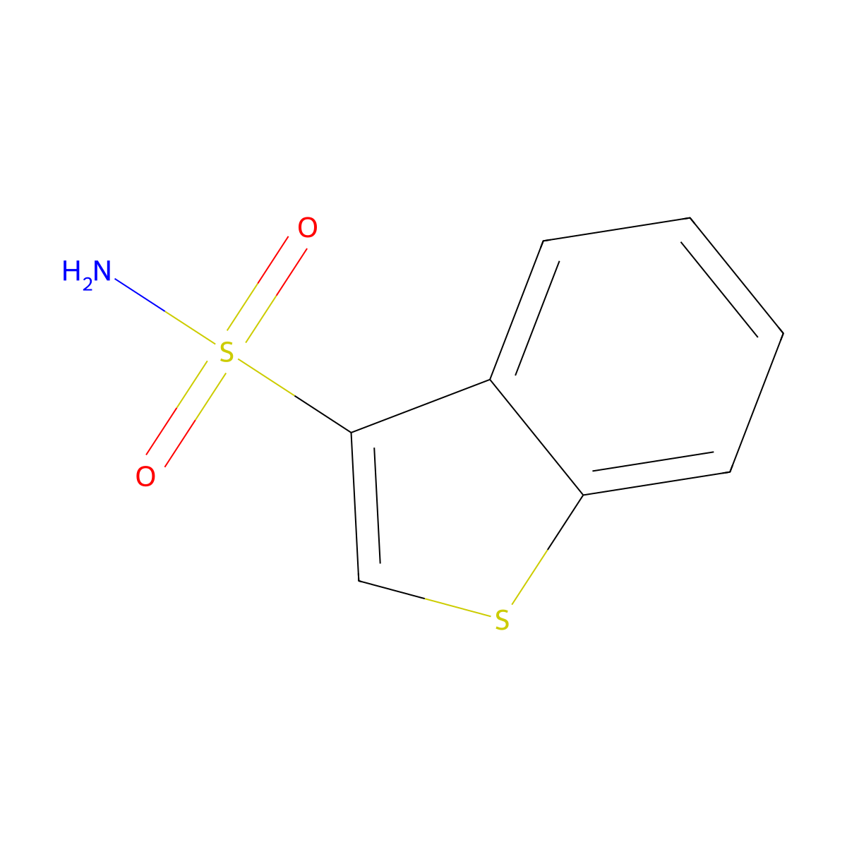 1-Benzothiophene-3-sulfonamide molecular structure, CAS 81885-35-0