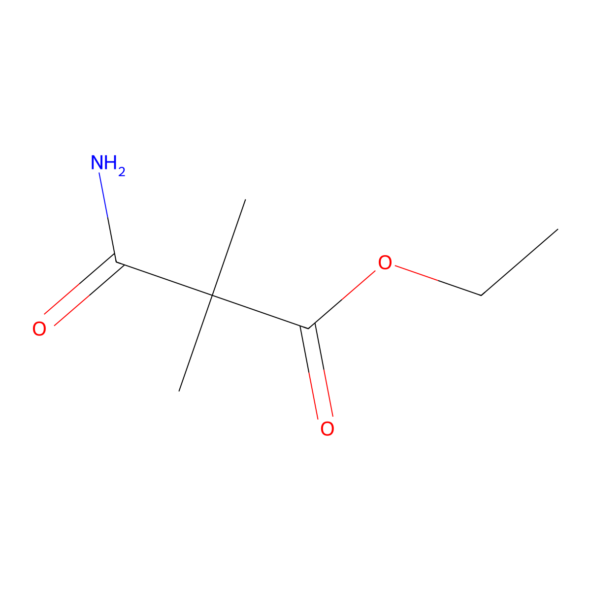 Ethyl 3-amino-2,2-dimethyl-3-oxopropanoate molecular structure, CAS 81891-82-9