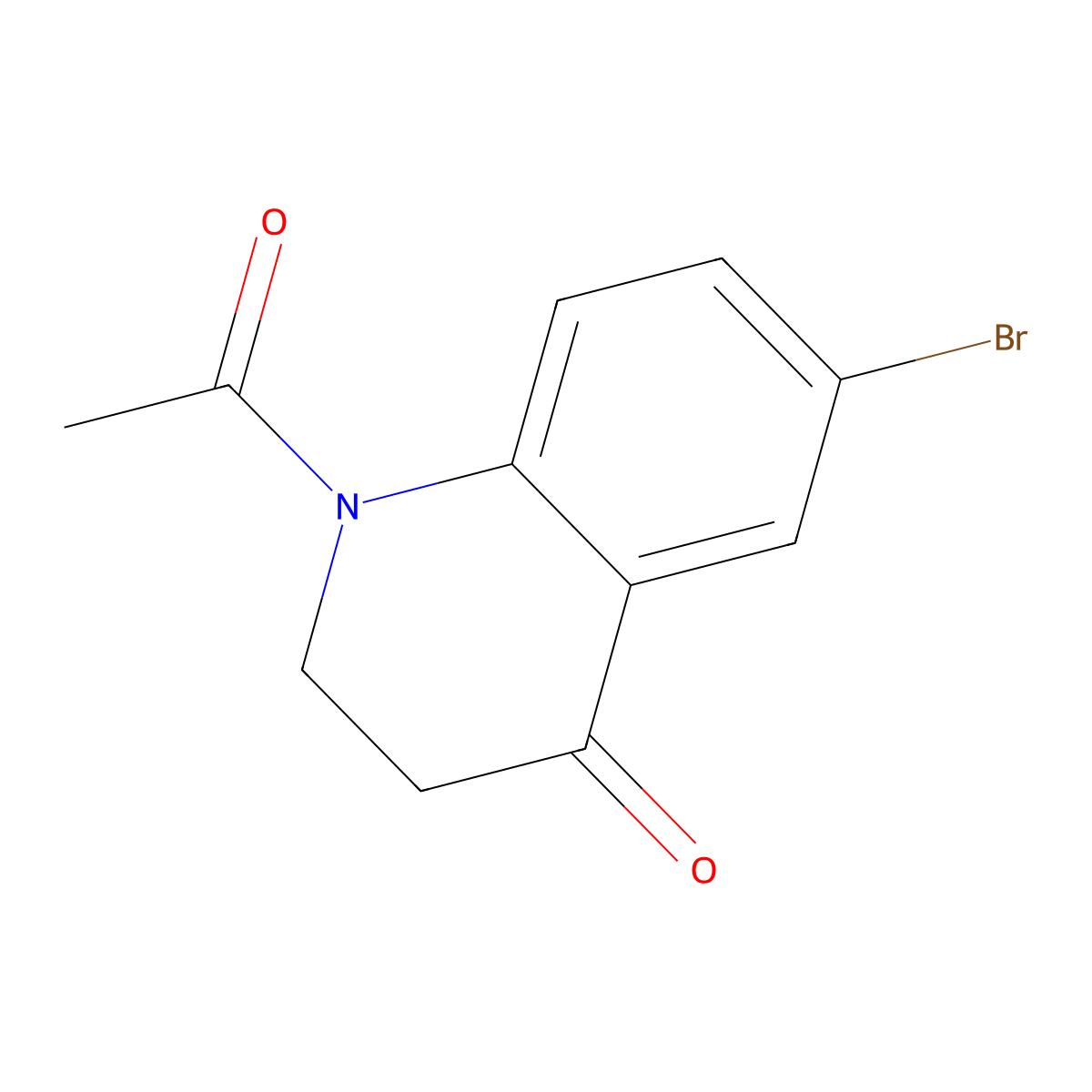 1-Acetyl-6-bromo-4-oxo-1,2,3-trihydroquinoline molecular structure, CAS 81892-33-3