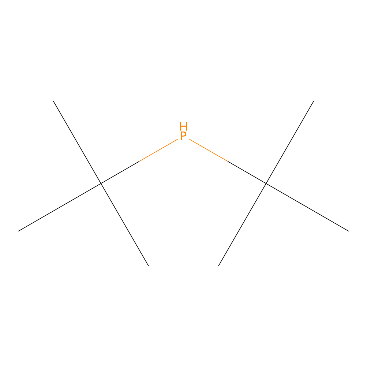 Phosphine, bis(1,1-dimethylethyl)- molecular structure, CAS 819-19-2