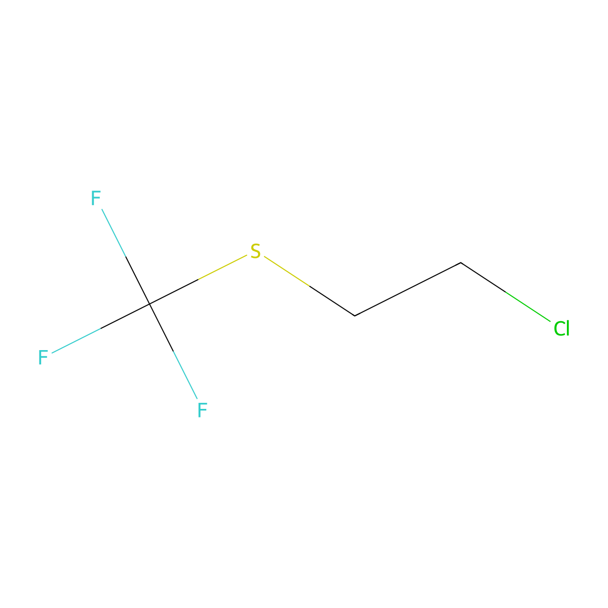 1-Chloro-2-[(trifluoromethyl)sulfanyl]ethane molecular structure, CAS 819-55-6