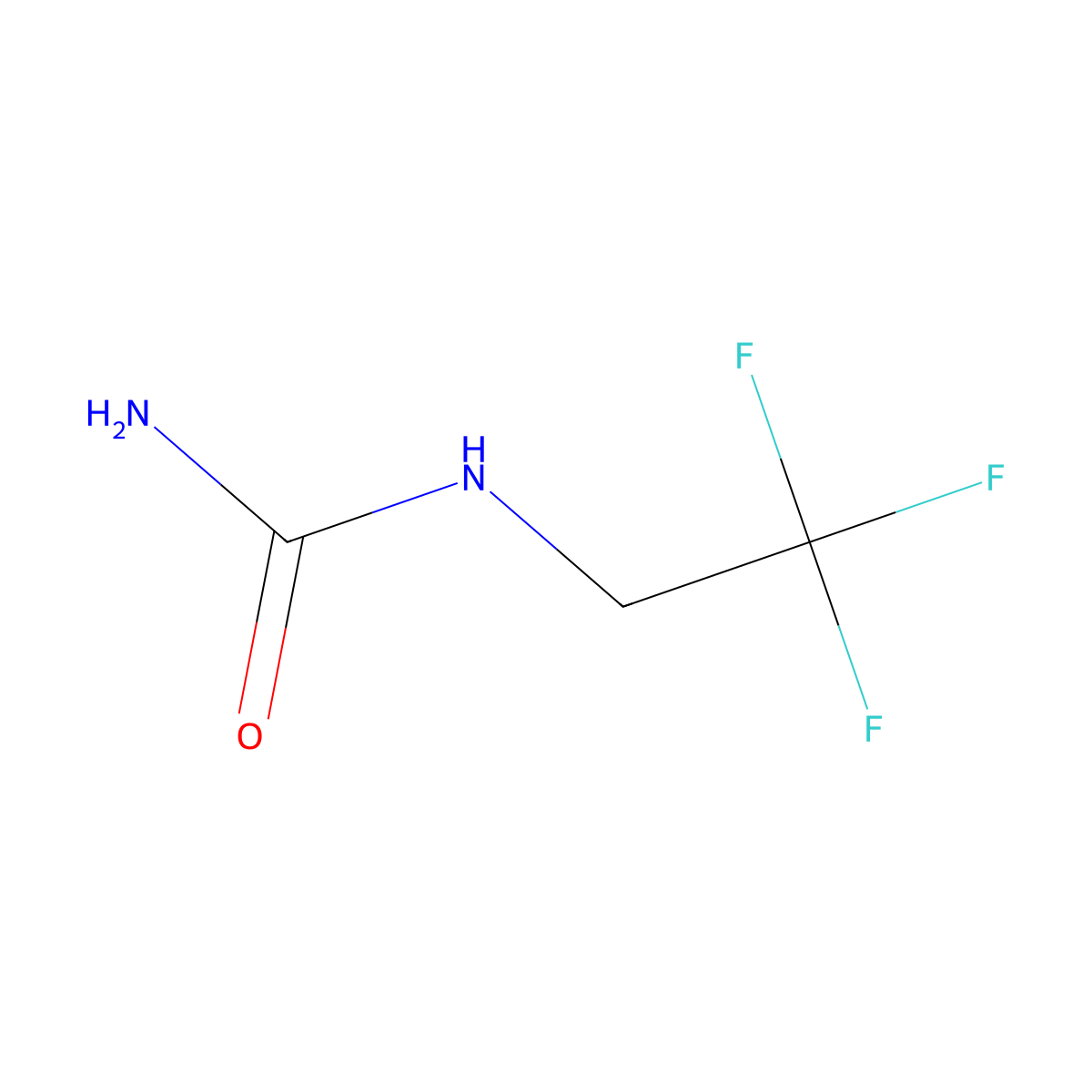(2,2,2-Trifluoroethyl)urea molecular structure, CAS 819-60-3