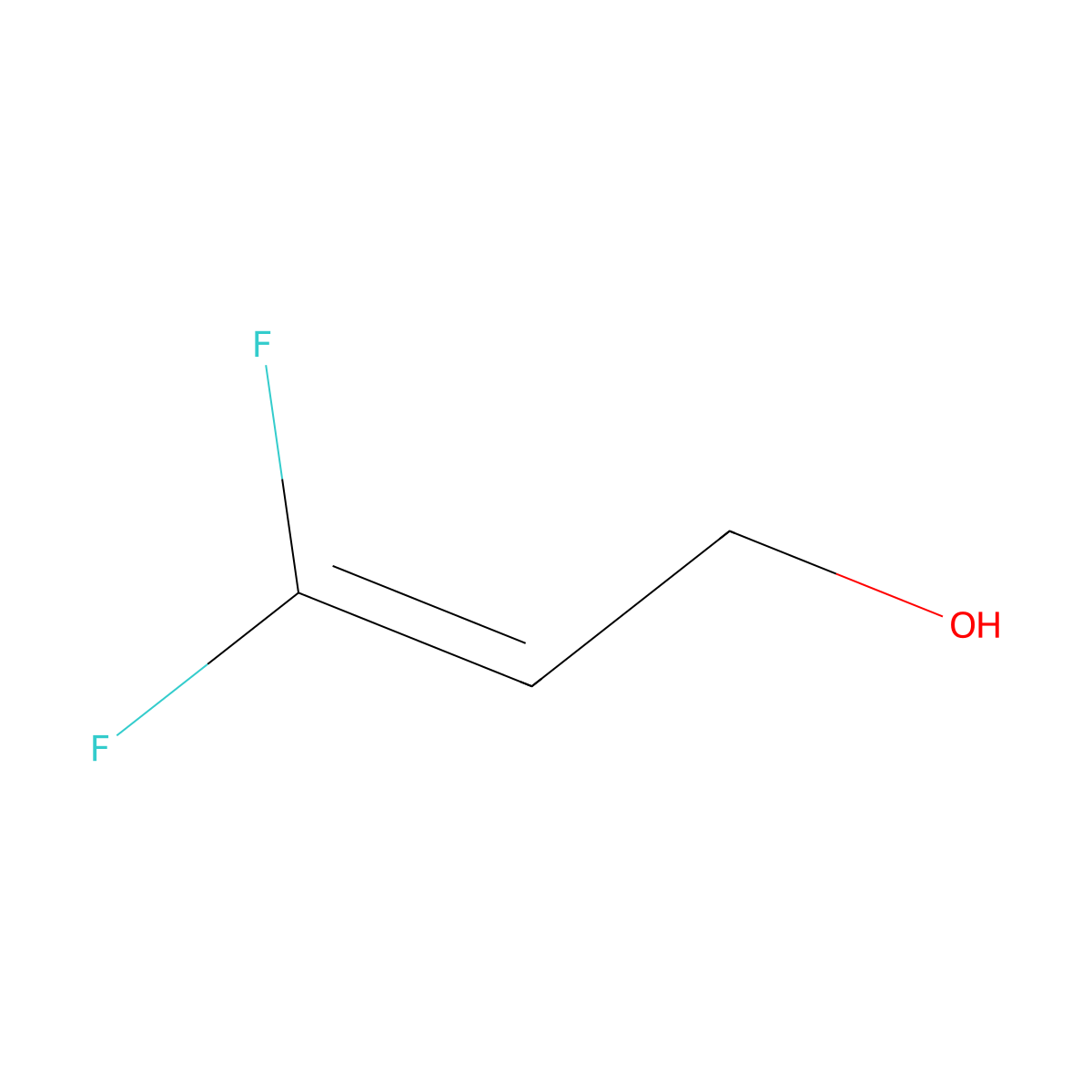 3,3-Difluoroprop-2-en-1-ol molecular structure, CAS 819-72-7