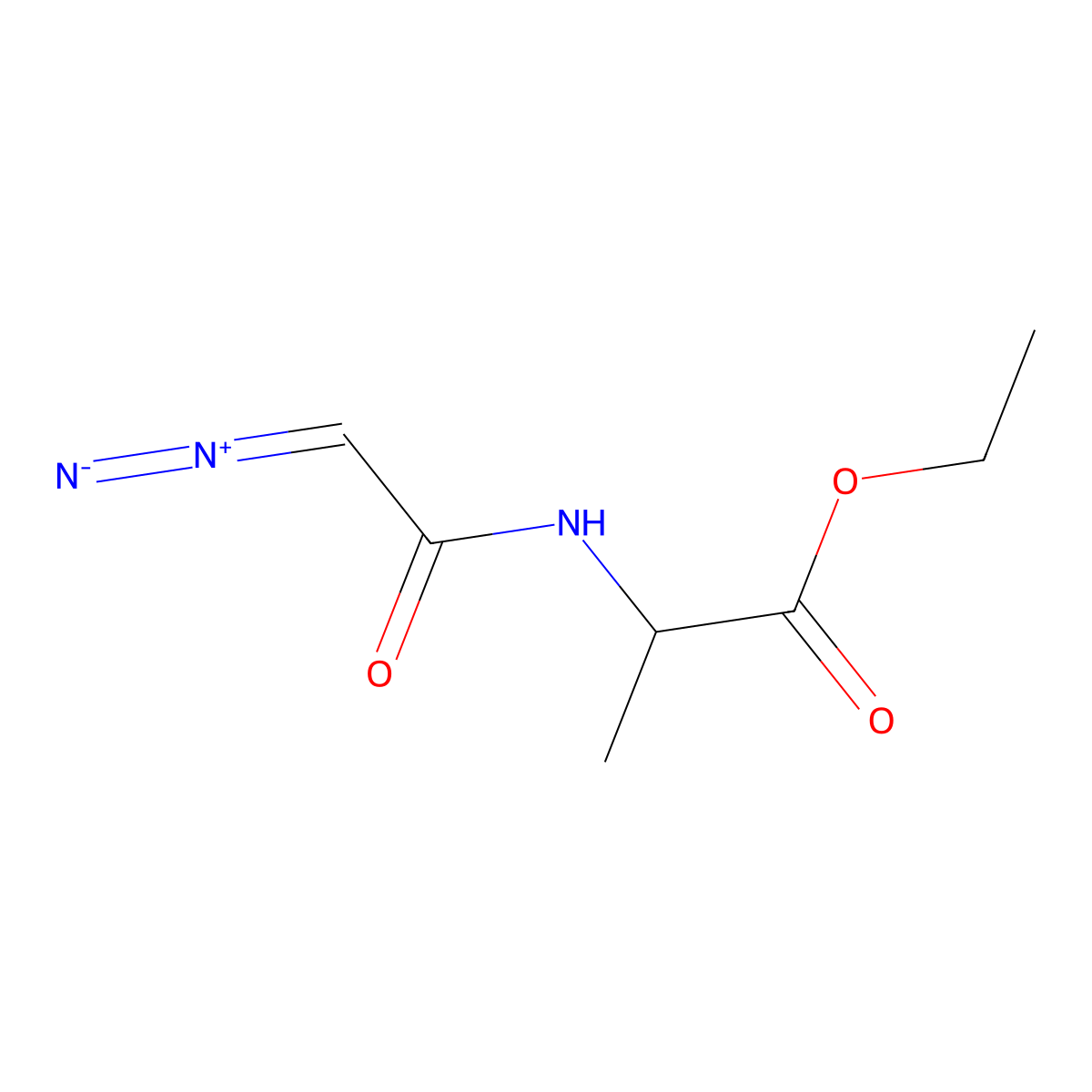 N-Diazoacetyl-D,L-alanine ethyl ester molecular structure, CAS 819-89-6