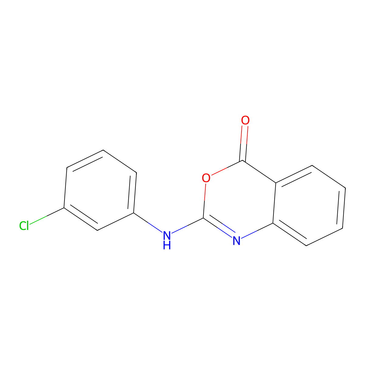 2-(3-chloroanilino)-4H-3,1-benzoxazin-4-one molecular structure, CAS 81905-03-5