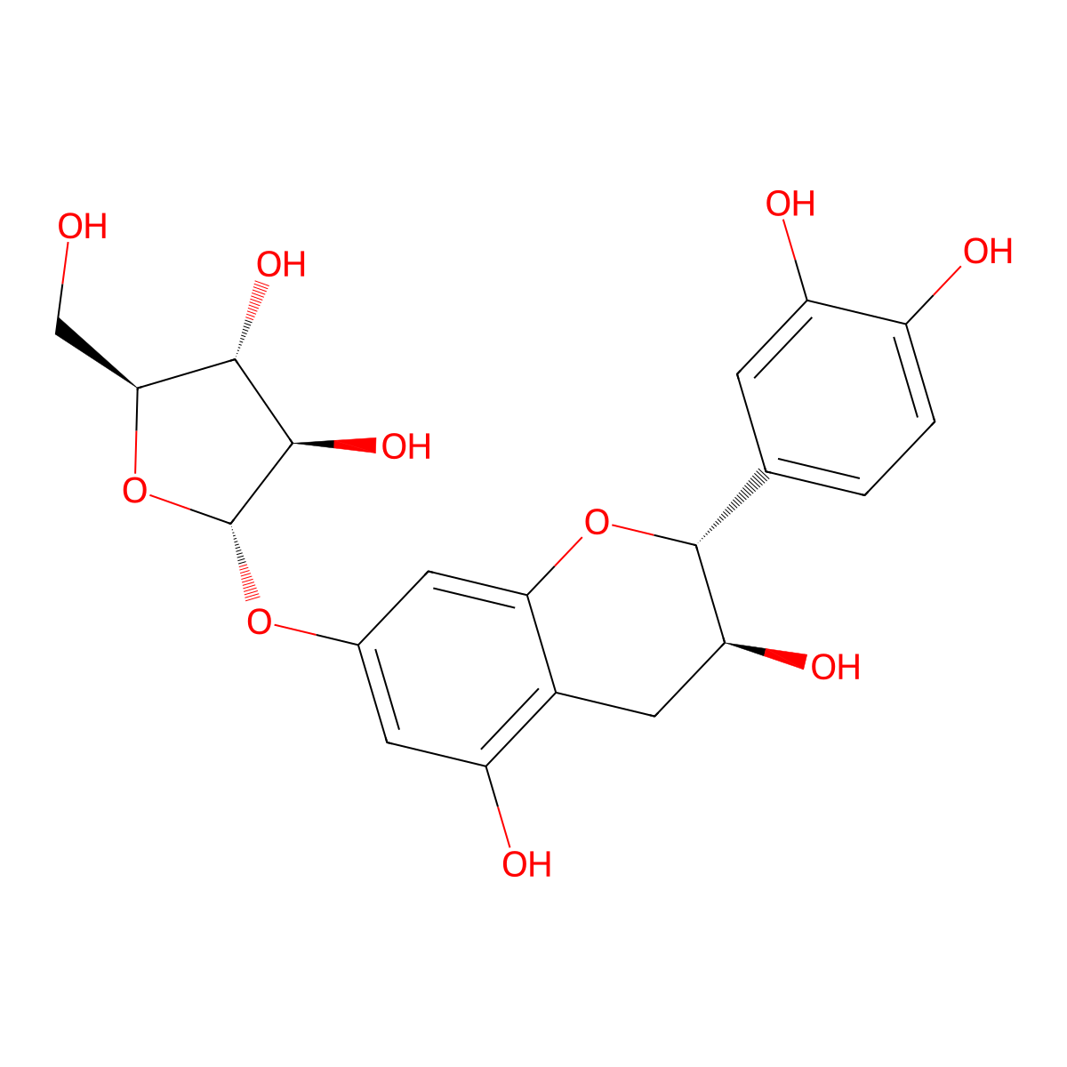 Catechin 7-arabinofuranoside molecular structure, CAS 81905-14-8