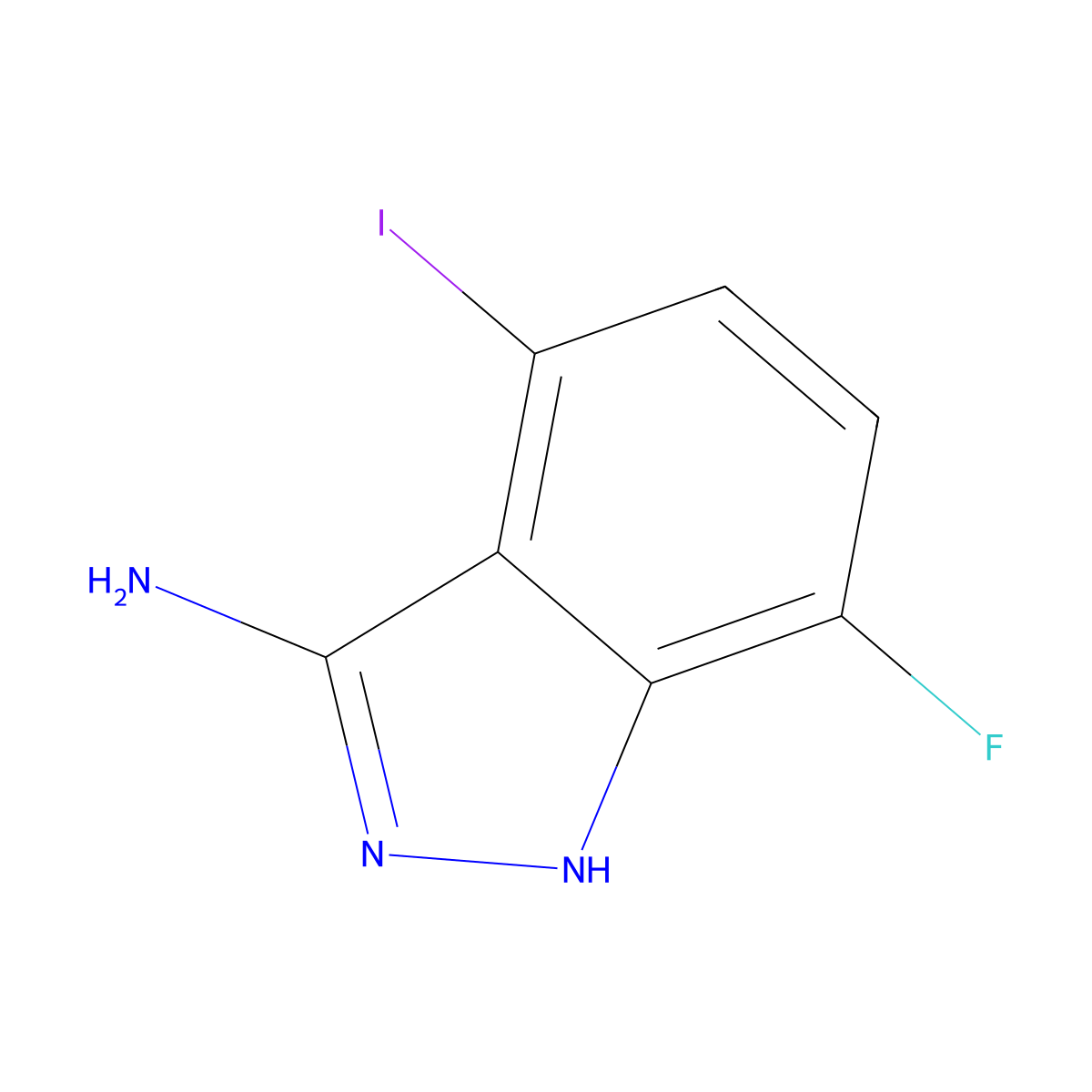 7-Fluoro-4-iodo-1h-indazol-3-amine molecular structure, CAS 819058-36-1