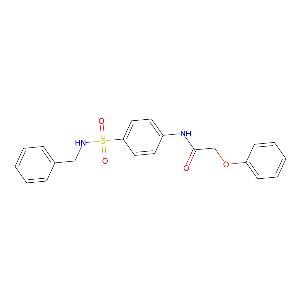N-[4-(benzylsulfamoyl)phenyl]-2-phenoxyacetamide molecular structure, CAS 819060-81-6