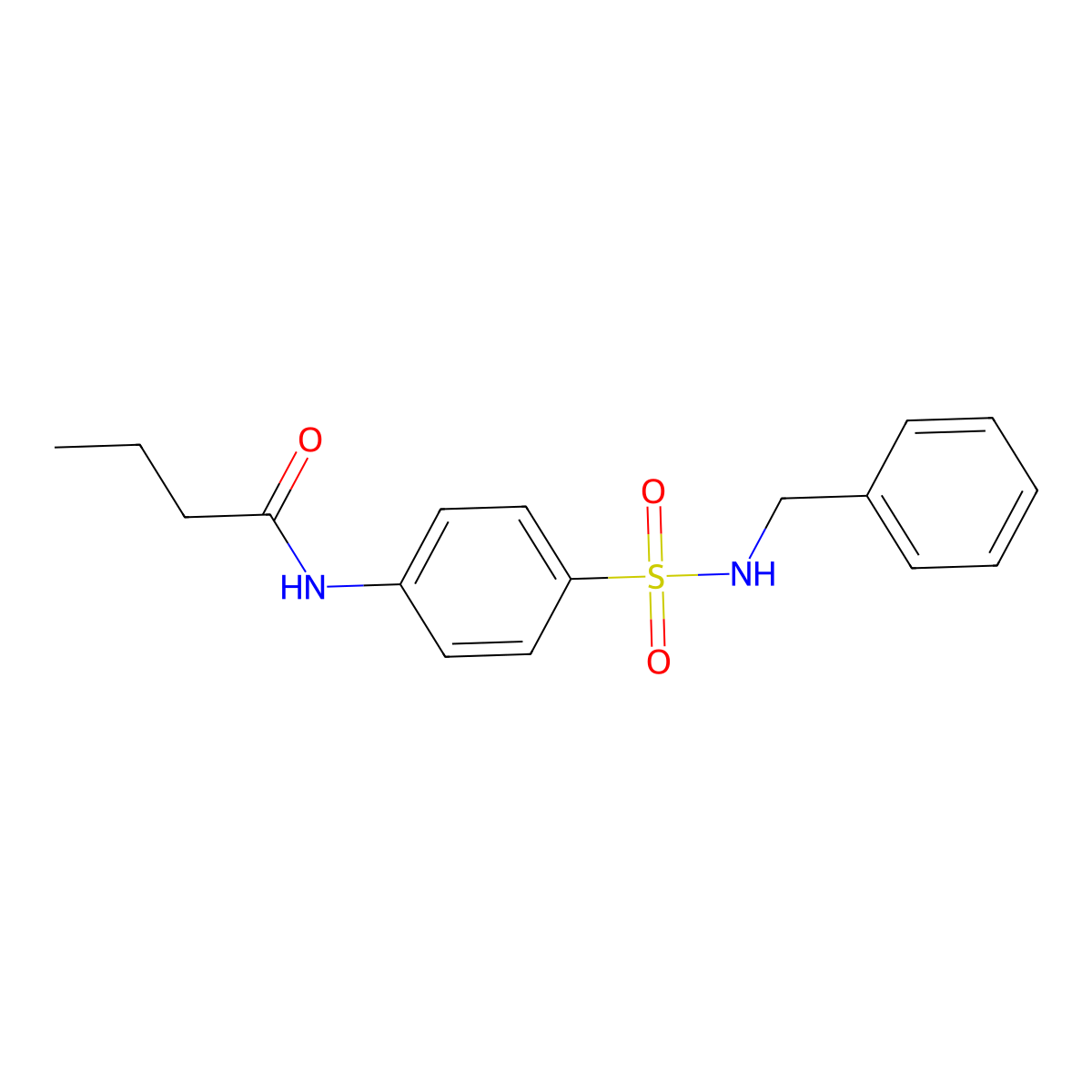 N-[4-(benzylsulfamoyl)phenyl]butanamide molecular structure, CAS 819060-93-0