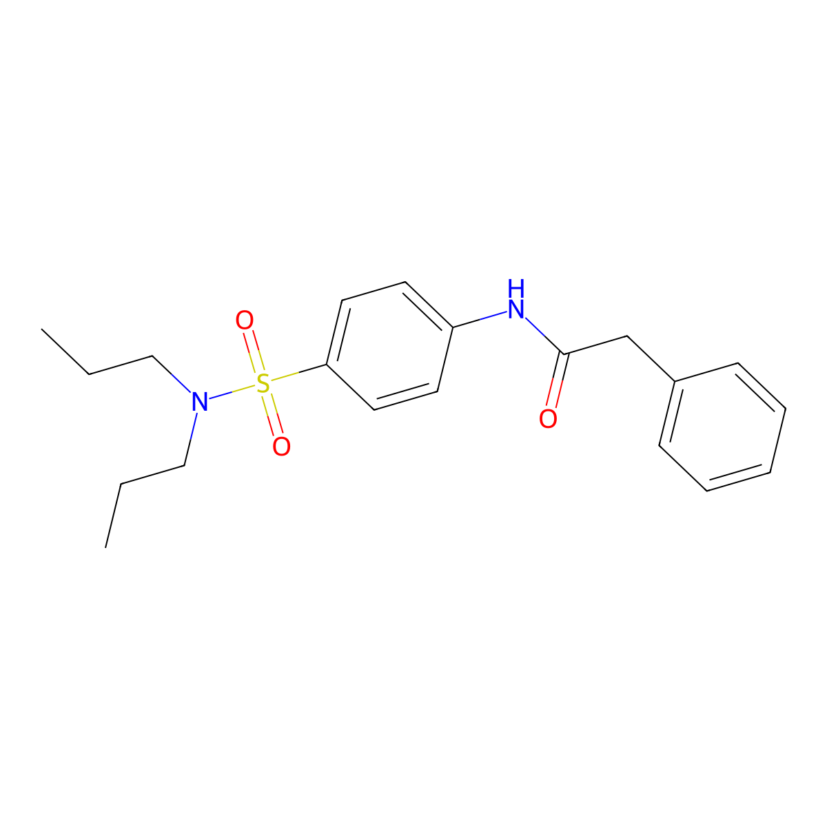 N-[4-(dipropylsulfamoyl)phenyl]-2-phenylacetamide molecular structure, CAS 819061-44-4