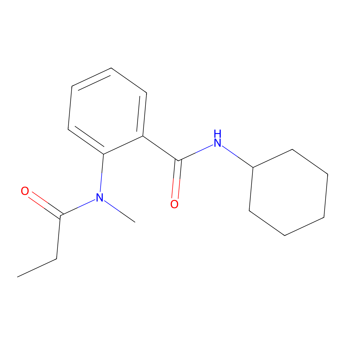 N-cyclohexyl-2-[methyl(propanoyl)amino]benzamide molecular structure, CAS 819062-10-7