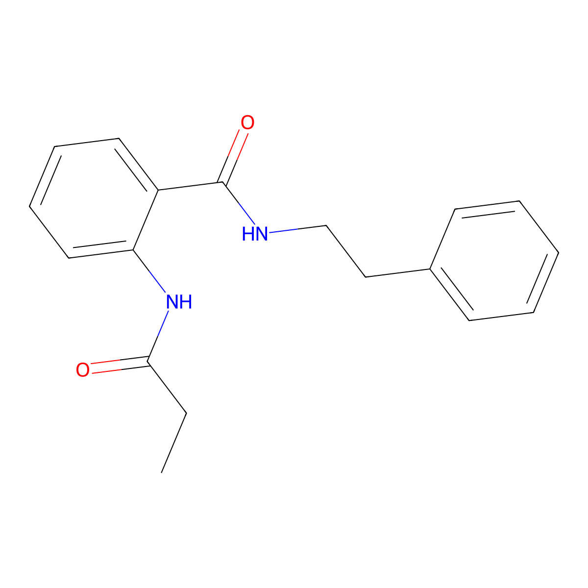 N-(2-phenylethyl)-2-(propanoylamino)benzamide molecular structure, CAS 819064-14-7