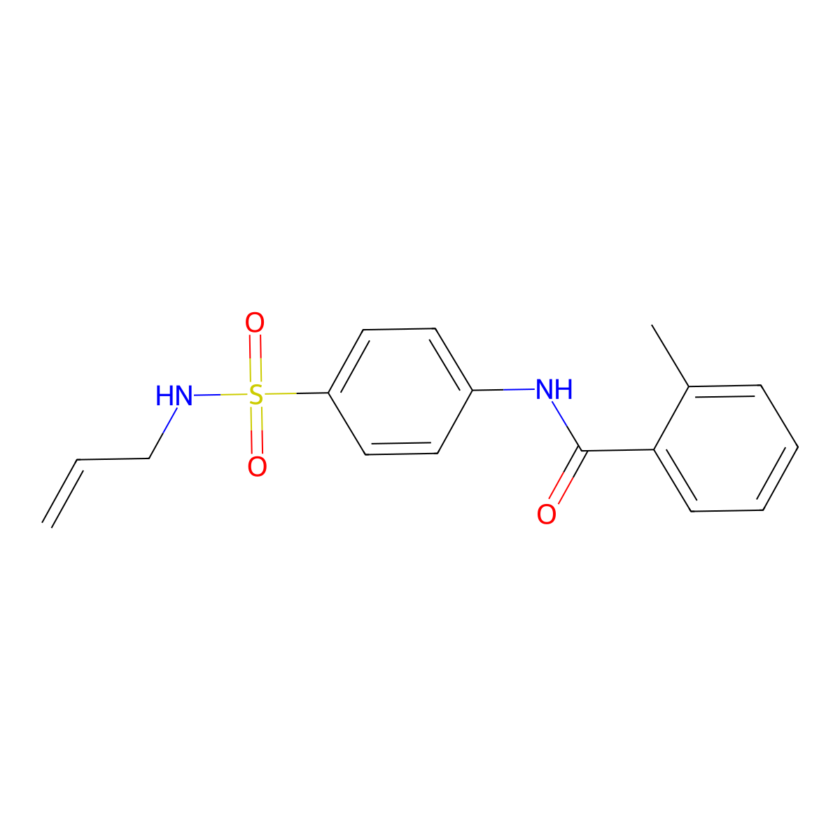 N-{4-[(allylamino)sulfonyl]phenyl}-2-methylbenzamide molecular structure, CAS 819064-76-1