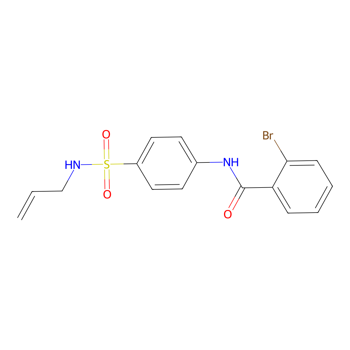 N-{4-[(allylamino)sulfonyl]phenyl}-2-bromobenzamide molecular structure, CAS 819064-82-9
